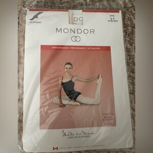 MONDOR Size Small 3 Pairs 310 Suntan Salmon Ballerina Dance Tights NWT